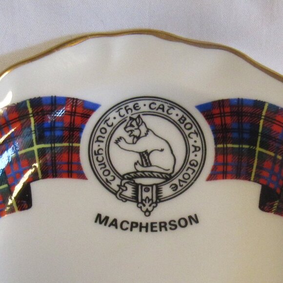 MacPherson Tartan Nut Dish, Made in England, Tartan and Thistle, C369 - Picture 2 of 4
